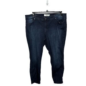 Torrid Denim Skinny Jeans Blue Cotton Dark Wash Stretch Size 24 Plus